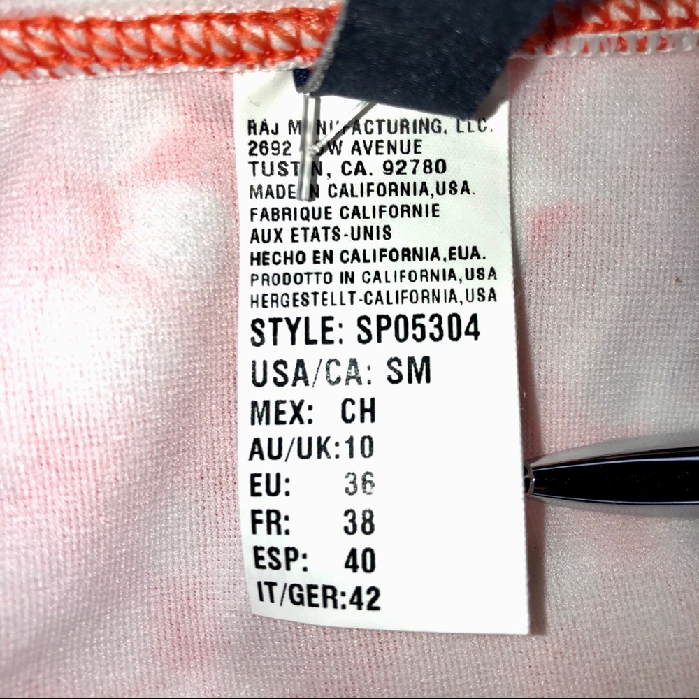 Splendid Orange and White Floral Bikini Bottoms - Picture 5 of 6